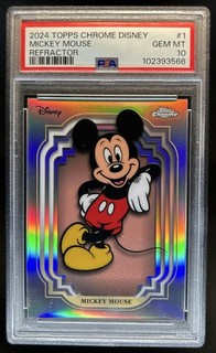 2024 Topps Chrome Disney Topolino Rifrattore #1 PSA 10 GEM MINT