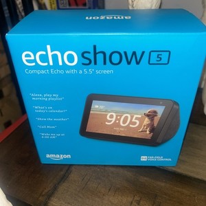 NEW SEALED Salon Amazon Echo 5 Affichage maison intelligent avec Alexa Charcoal noir