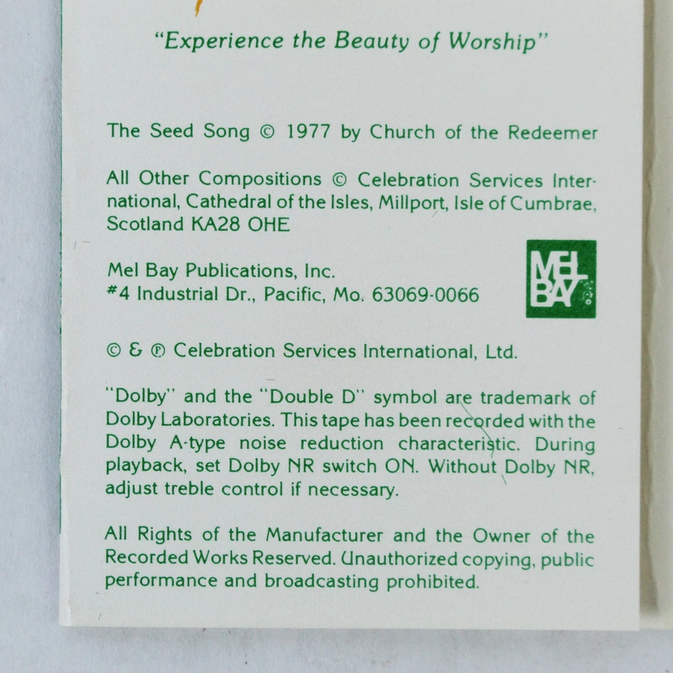 Songs of Joy & Thanksgiving Cassette by The Fisherfolk 1983 - Pre-Owned Foto 4 de 4