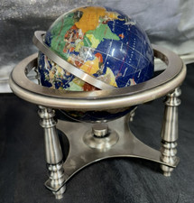 Kalifano Gemstone Tabletop World Globe