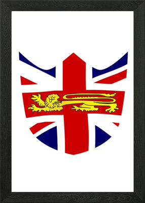 Britisches Schild Emblem gerahmtes Wandbild Poster Leinwanddruck Bild
