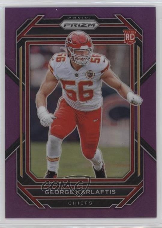 2022 Panini Prizm Rookies Purple 9/125 George Karlaftis #378 Rookie RC 16ze