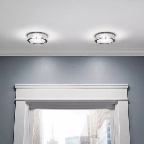 Kichler Chrome Krystal Ice Dual Mount Flush Mount Recess Can Cover LED Light - Picture 2 of 4