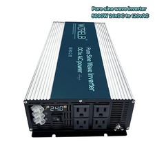 WZRELB 5000W Pure Sine Wave Inverter DC 24V to AC 110V 120V Power Converter camp