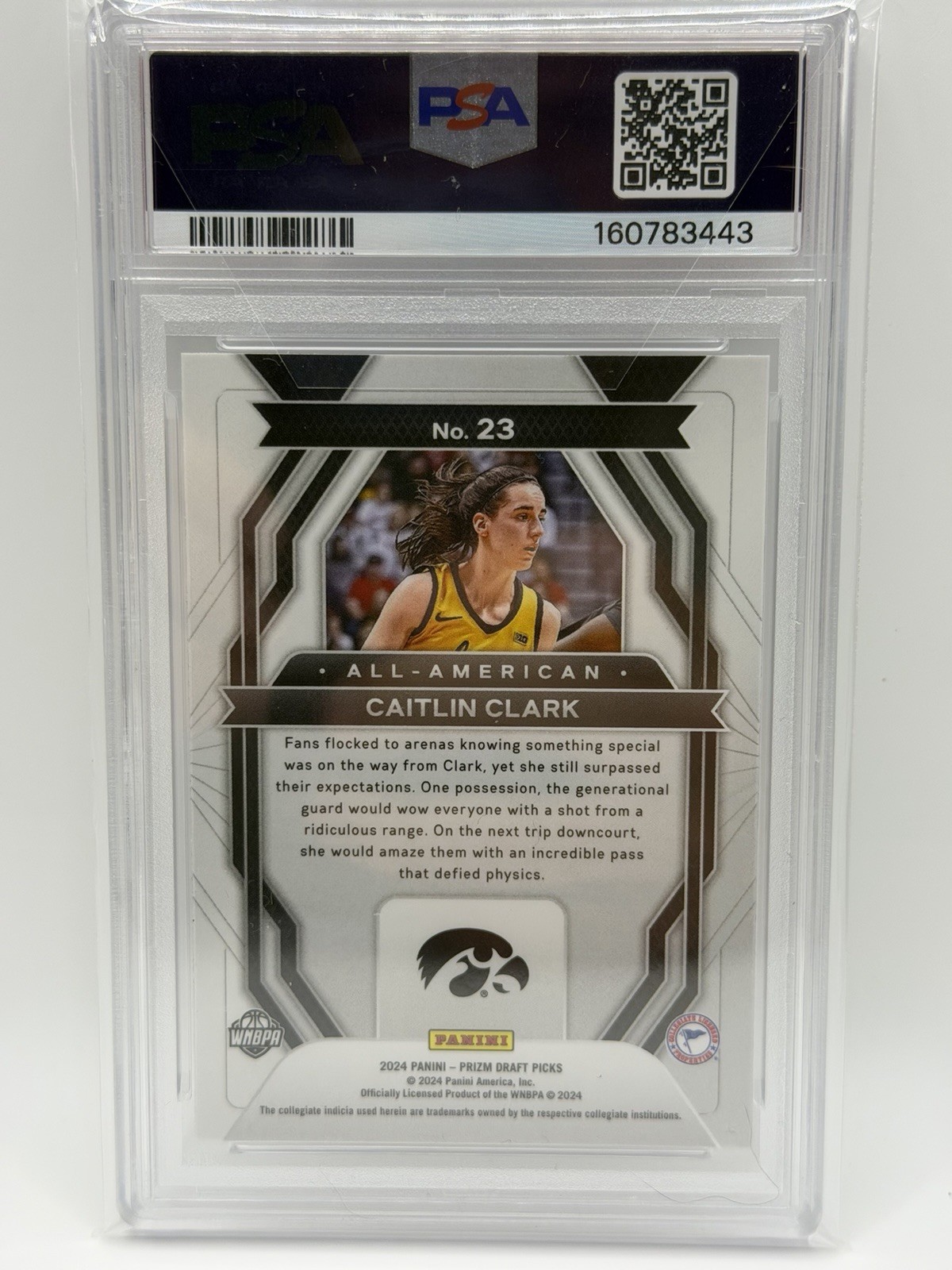 2024-25 Panini Prizm Draft Picks - All-American Caitlin Clark #23 (RC) PSA 10 view 2