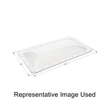 Icon 01849 RV Trailer Rectangular Outer Skylight 18" x 34" - White NEW