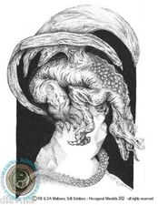 © ART -  Dragon Crystal illustration Fantasy Drawing - Artist Print By Di