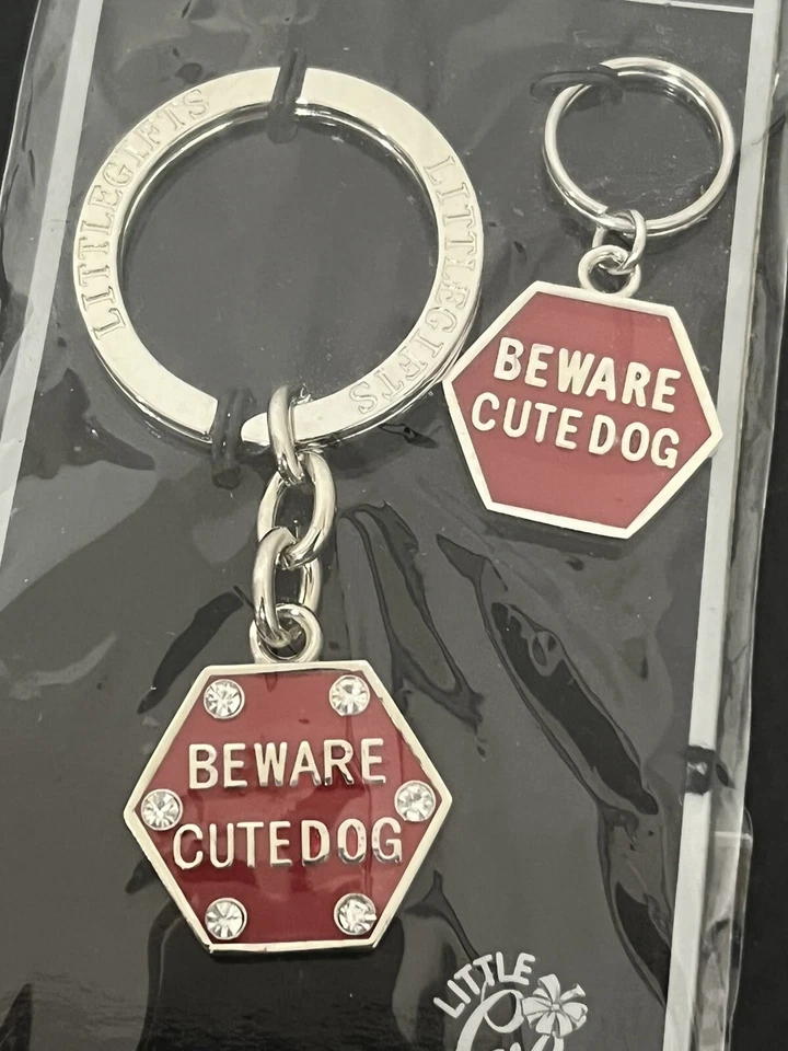 Lindo juego de llavero y dijes para perros Little Gifts Pet Beware - ¡NUEVO! ¡RÁPIDO! Foto 3 de 4