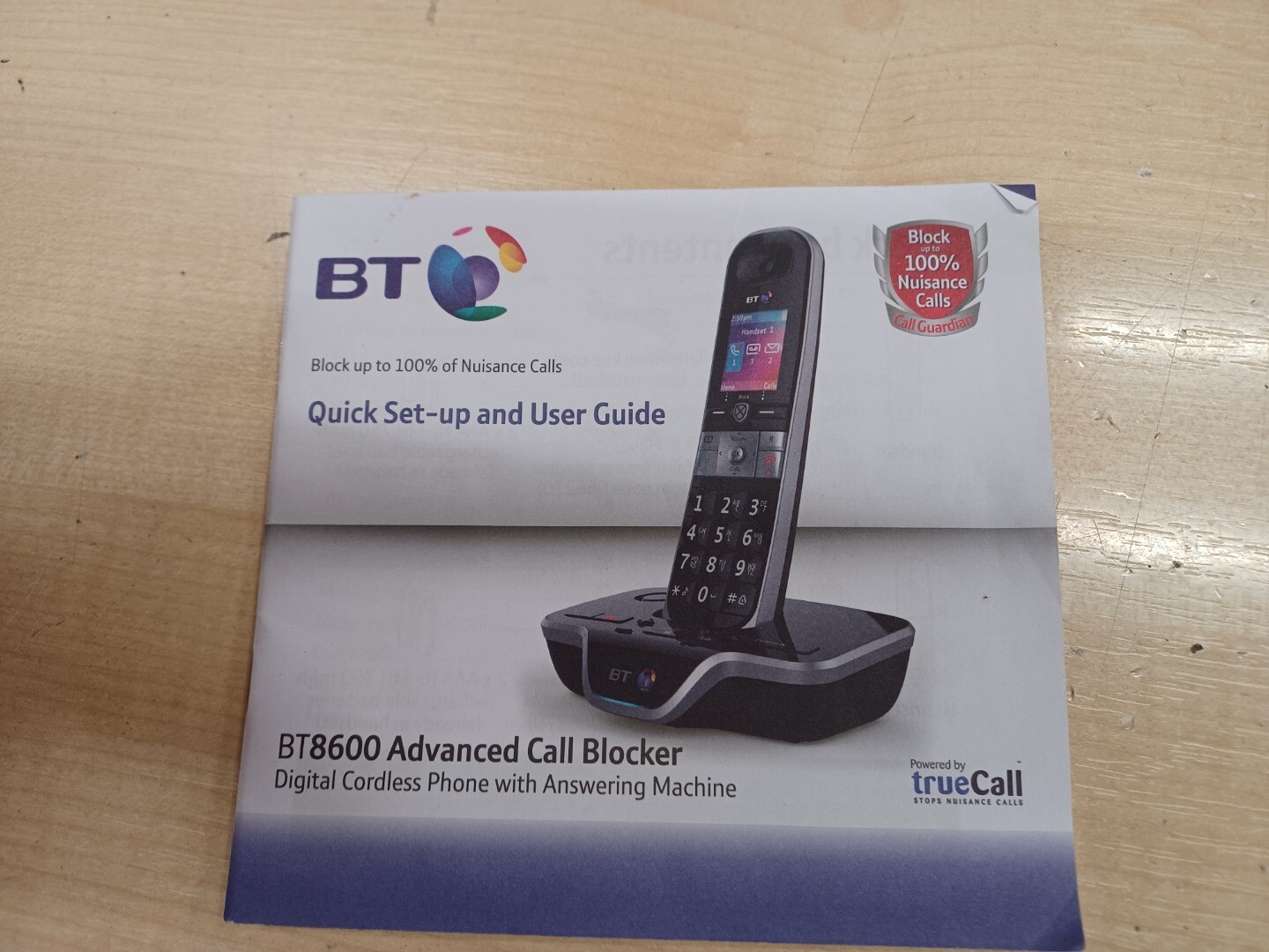 BT 8600 Advanced Call Blocker Set of 4 Cordless Landline Telephones Cs