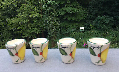 Limoncello 100% natural with ceramic glasses of Vietri sul Mare,  hand-painted