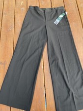 Laure Ralph Lauren Black Flat Front Pants 8P NWT MSRP 99.00
