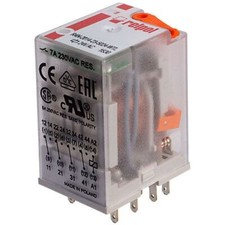Relpol R4N-2014-23-5024-WTL Industrial 24V AC 7A 4PDT Plug-In Relay