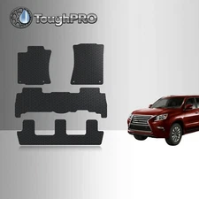 ToughPRO Floor Mats + 3rd Row Black For Lexus GX460 All Weather 2014-2023