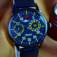 Orologio Sovietico Regolatore Matrimonio Vintage Uomo Orologio da Polso Quadrante Nero revisionato