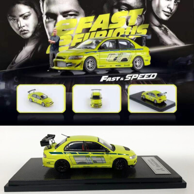 Fast Speed 1:64 Model Car Lancer EVO VII 7 Alloy Die - Cast Vehicle - FNF Green