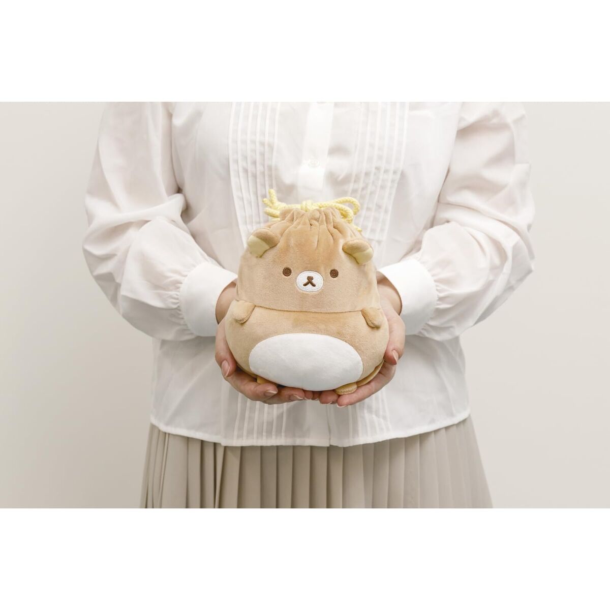 San-X Rilakkuma Pon Poko Kyomgurumi Purse Plush Pouch Bag San-X Rilakkuma Pon Poko Kyomgurumi Purse Plush Pouch Bag