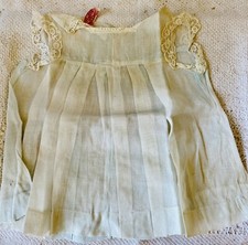 Antique Incredible White Cotton Victorian Dress For Antique Or Vintage Doll