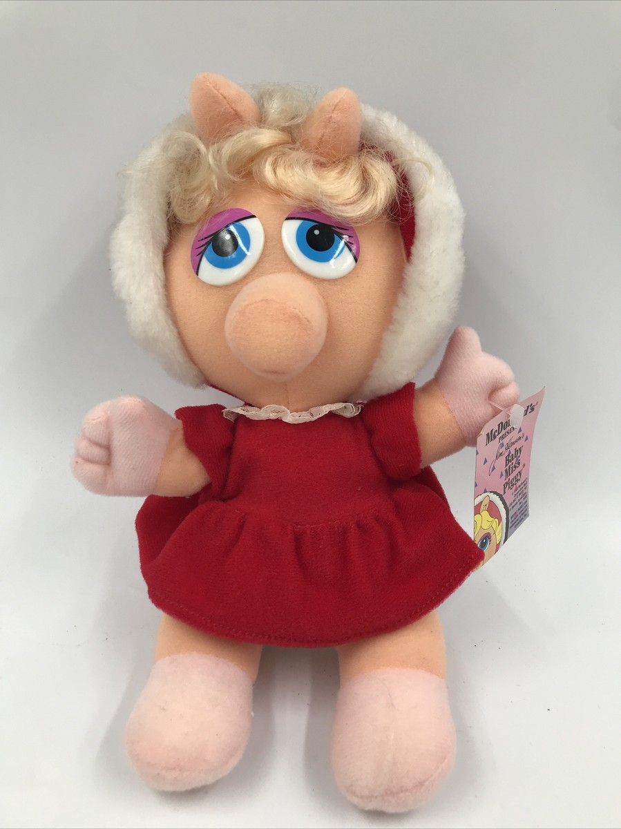 Baby Miss Piggy Plush Doll - 1987 McDonalds - Muppet Babies