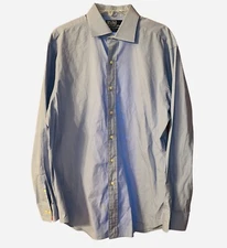 Polo Ralph Lauren Long Sleeve Button Up Shirt 16 1/2-34/35 Regent Classic Blue.