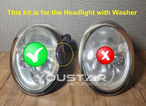 COMBO FLUSH Satin Black XENON Front Rear Light Trunk Trim for MINI R50 R52 R53 - Bild 11 von 12