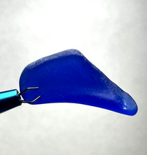 GENUINE COBALT BLUE PACIFIC OCEAN Surf Tumbled FORMOSA SEAGLASS collector item