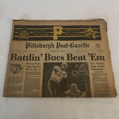 1979 Oct 18 The Pittsburgh Post-Gazette, Battlin  Bucs Beat  Em (MH50) 2
