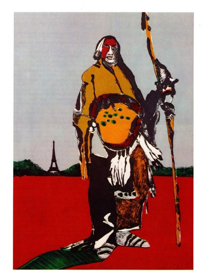 1977 FRITZ SCHOLDER ARTICLE, INDIAN IN PARIS NATIVE AMERICAN