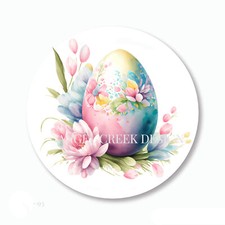 STUNNING PASTEL FLORAL EASTER EGG ENVELOPE SEALS STICKERS LABELS PARTY FAVORS
