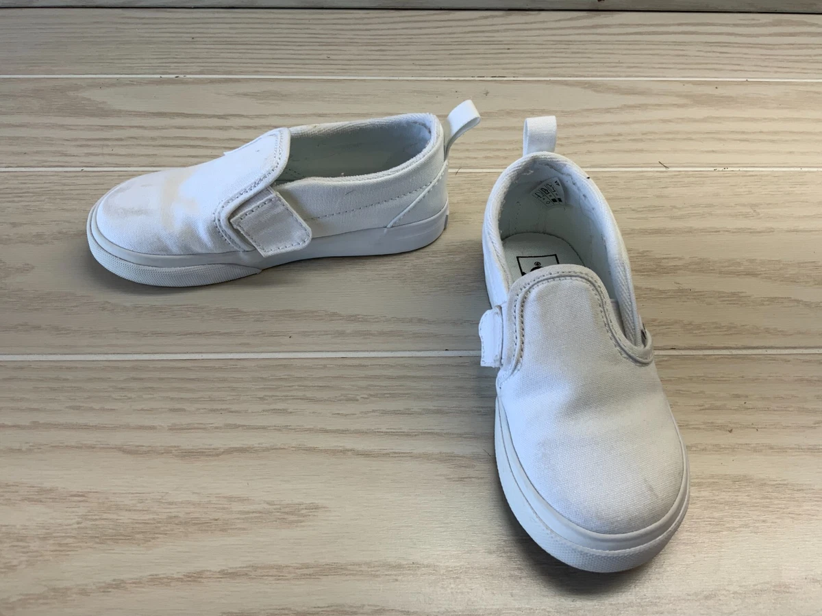 Vans Kids Slip On V Sneaker Toddler Kid s Size 10 M White MSRP