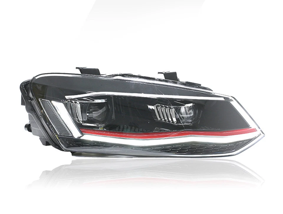 ABS Plastic Exterior Front LED headlight assembly For Volkswagen POLO 2011-2018 - Image 4 of 4