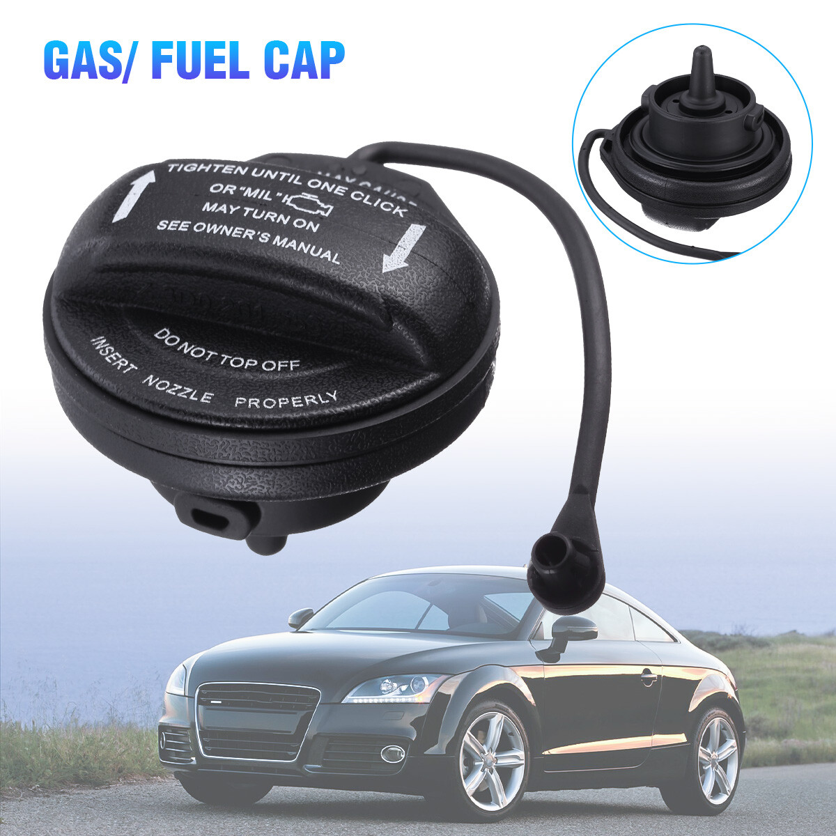 Black Fuel Tank Gas Cap Filler Cap For Audi Vw Jetta Gti Golf Tiguan 5C0201550T eBay