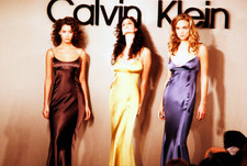 Abito Slip Calvin Klein Collezione Vintage Primavera 1988 Bronzo Rame Raso Seta