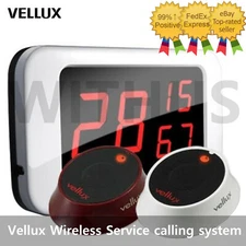 Vellux Wireless Service calling system 1Moniter + 10 guest call bell 110V-220V