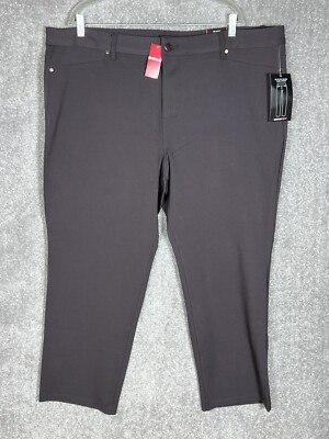 Avenue Ponte Slim Leg Pants Womens Size 26 Average Stretch Gray NWT