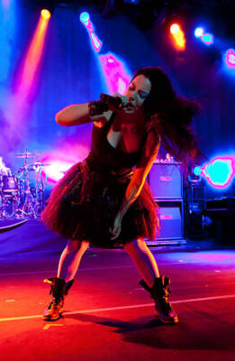 Amy Lee of Evanescence at the Carnival of Madness tour 2012 at DTE- Old Photo 9