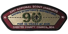 Chester County Council PA 2017 National Scout Jamboree JSP BLK Bdr (SA714)