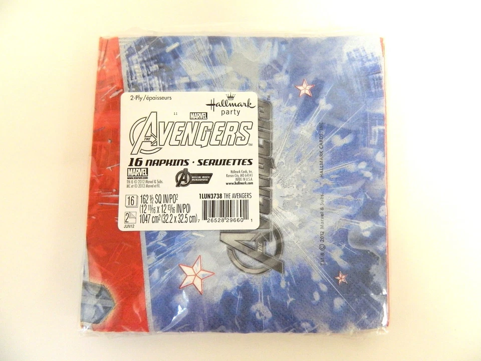 MARVEL AVENGERS LUNCH NAPKINS - LOT OF 2 PACKAGES - PARTY SUPPLIES - Image 3 of 3