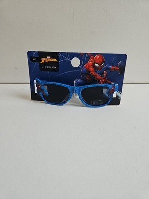 Spiderman Kinder Sonnenbrille blaues Gestell mit Spiderman Design M/L - neu mit Etikett