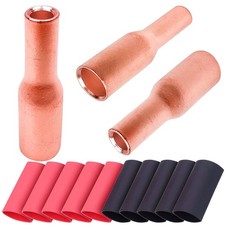 10PCS Step Down Butt Splice Connectors 2 AWG to 8 AWG Non-Insulated Reducing ...