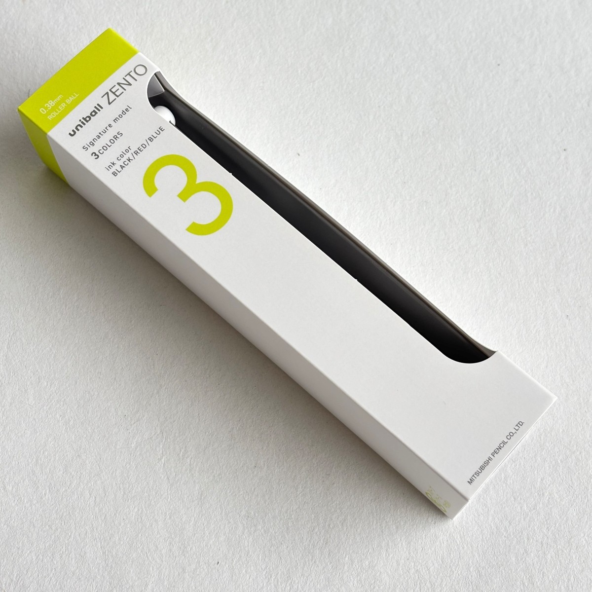 uniball ZENTO Signature Model 3-Color Ballpoint Pen 0.38mm Silver