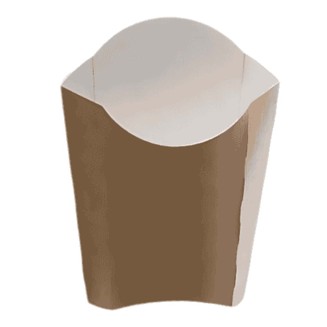 Fried Sand Take Away Kraft Paper Box 13x5.5x13 cm 100 pcs - Leone - Glass