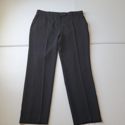 Max Mara Dress Pants Womens 14 Black Crepe Straight Leg Career Work