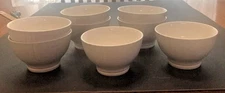 8 Thomson Pottery Soup/Cereal Bowls 5 7/8” Diameter White L1 Microwave Safe