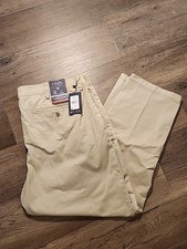 Chaps Straight Fit Chino Pants Men's Size 42x30 Beige Seacoast Wash New NWT