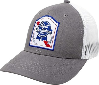 Pabst Blue Ribbon Standard BEER-024 Dark Grey/White, One Size Fits
