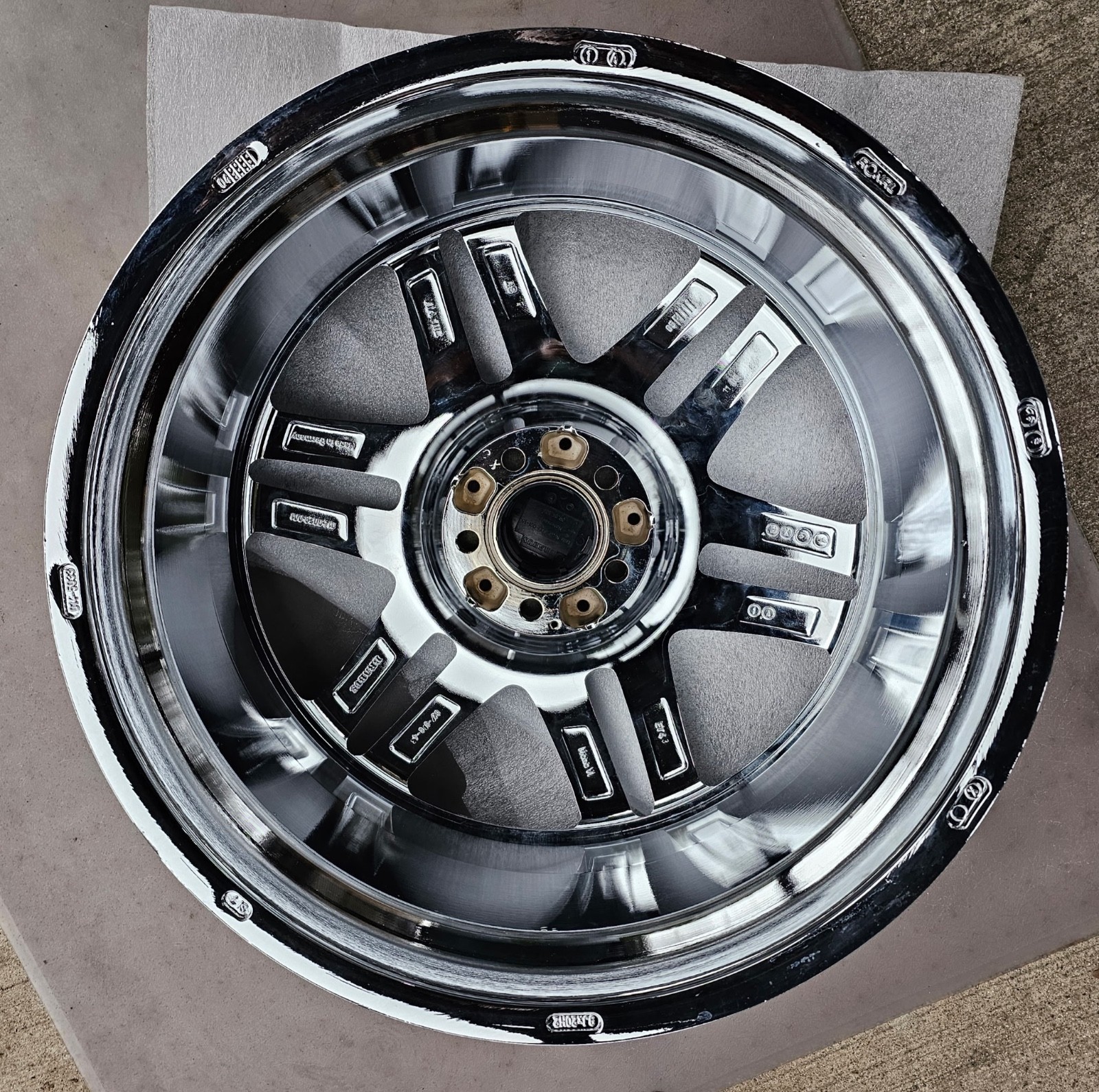 20 NEW CHROME ORIGINAL BRABUS MONOBLOCK VI (1) SPARE WHEEL RIM 20X9X43MM GERMANY