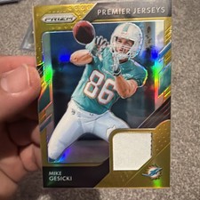 2018 Panini Prizm Prizm Premier Jerseys Prime /25 Mike Gesicki #PP-16