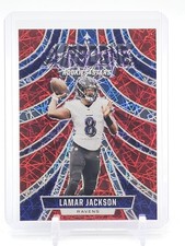 LAMAR JACKSON 2024 ROOKIES & STARS AIRBORNE RED LAZER PRIZM #A-LJN RAVENS Q7061