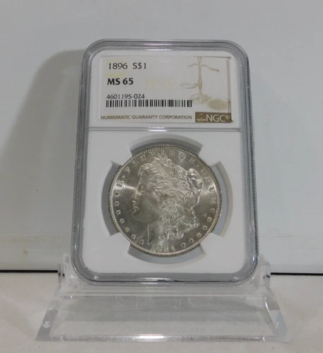 WOW!  1896-P  MORGAN Silver Dollar, NGC MS-65!