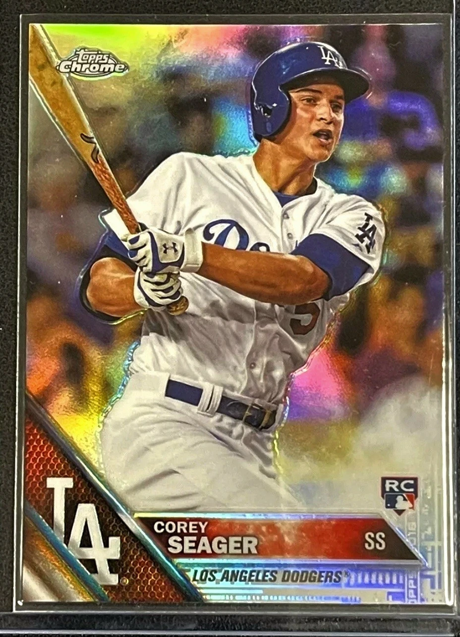 2016 TOPPS CHROME COREY SEAGER ROOKIE REFRACTOR #150  DODGERS RC RANGERS